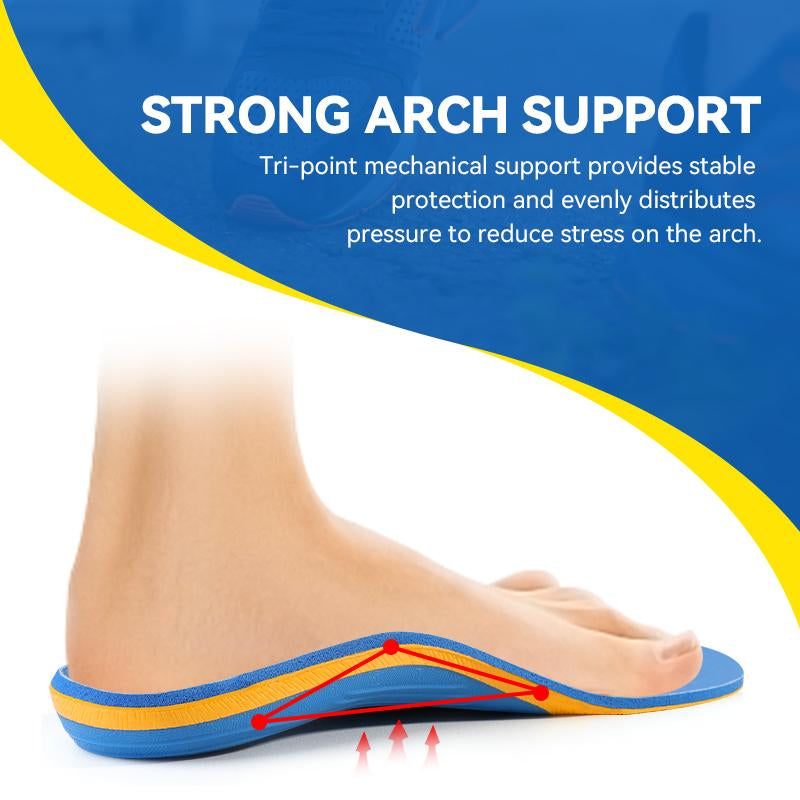 3ANGNI Heavy Duty Support Shock Absorption Insoles Athletes, 220+ Lbs Arch Support Insole for Men and Women, Work Boot Insoles, Springtok