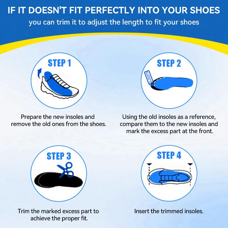 3ANGNI Heavy Duty Support Shock Absorption Insoles Athletes, 220+ Lbs Arch Support Insole for Men and Women, Work Boot Insoles, Springtok
