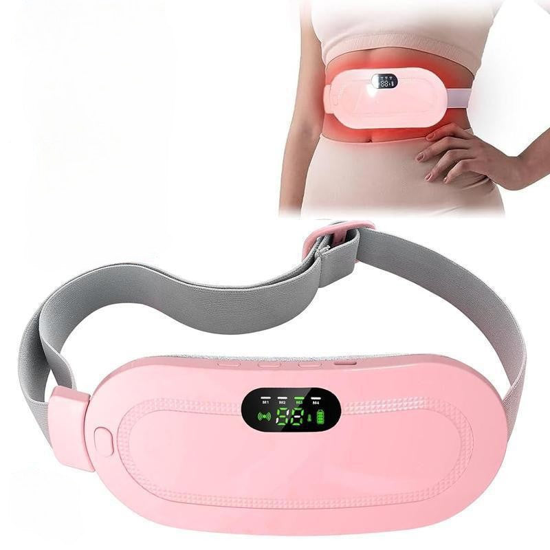 Coussin Chauffant Menstruel, Soulagement des Crampes Abdominales et Lombaires avec Massage Vibrant