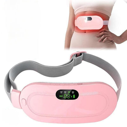Coussin Chauffant Menstruel, Soulagement des Crampes Abdominales et Lombaires avec Massage Vibrant