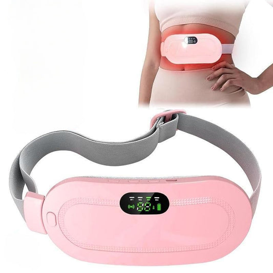 Coussin Chauffant Menstruel, Soulagement des Crampes Abdominales et Lombaires avec Massage Vibrant