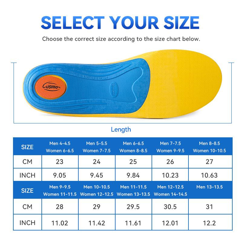 3ANGNI Heavy Duty Support Shock Absorption Insoles Athletes, 220+ Lbs Arch Support Insole for Men and Women, Work Boot Insoles, Springtok